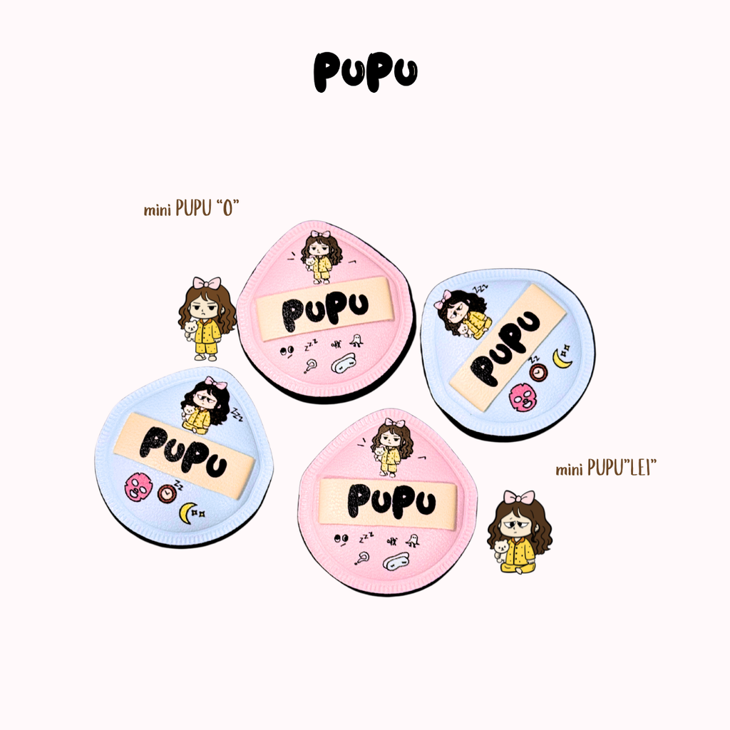 PUPU Mini Thumb Cotton Candy Puff – 4T Rubycell Ultra-Soft 18mm Cushion Applicator