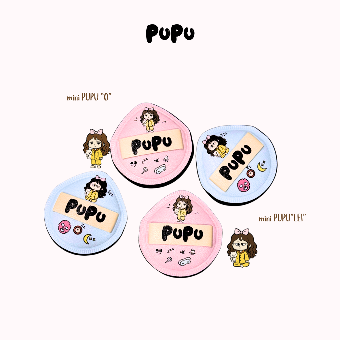 PUPU Mini Thumb Cotton Candy Puff – 4T Rubycell Ultra-Soft 18mm Cushion Applicator