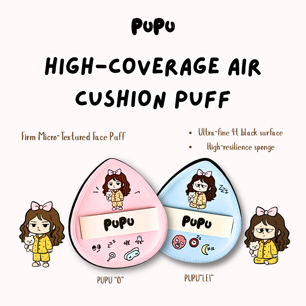 PUPU Marshmallow Makeup Puff 棉花糖粉扑 | Soft Bouncy Foundation Sponge