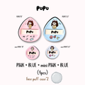 PUPU Cotton Candy Puff Set – Large & Mini Thumb 4T Rubycell 18mm Makeup Applicator Duo
