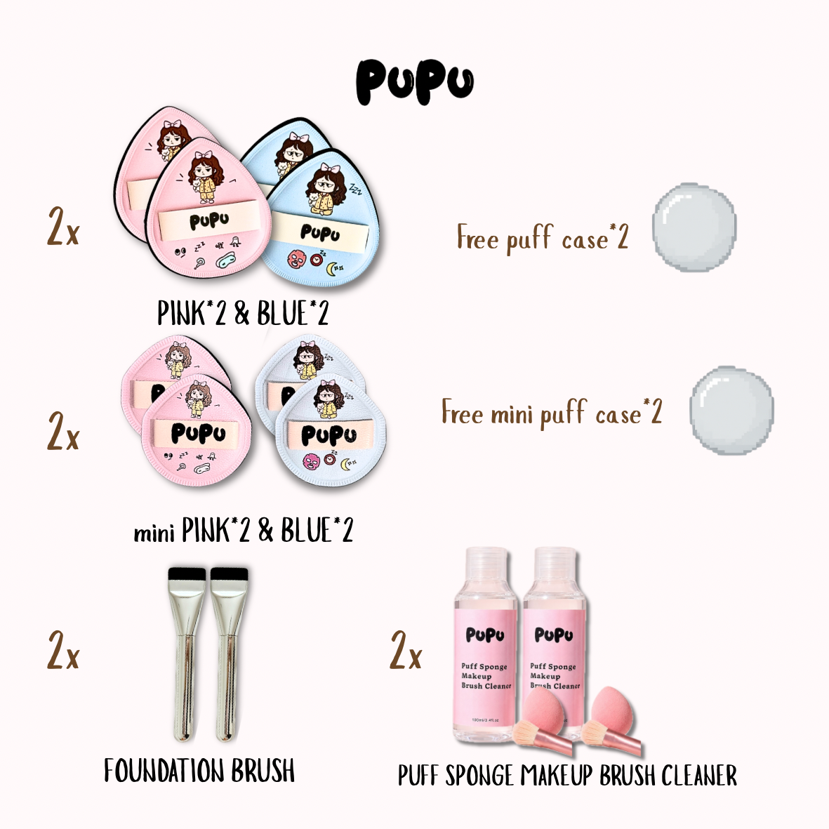 PUPU Ultimate Bundle – Complete Makeup Puff Collection